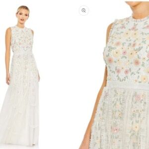 Mac Duggal 9137 Long Sleeveless Formal Ruffle Gown